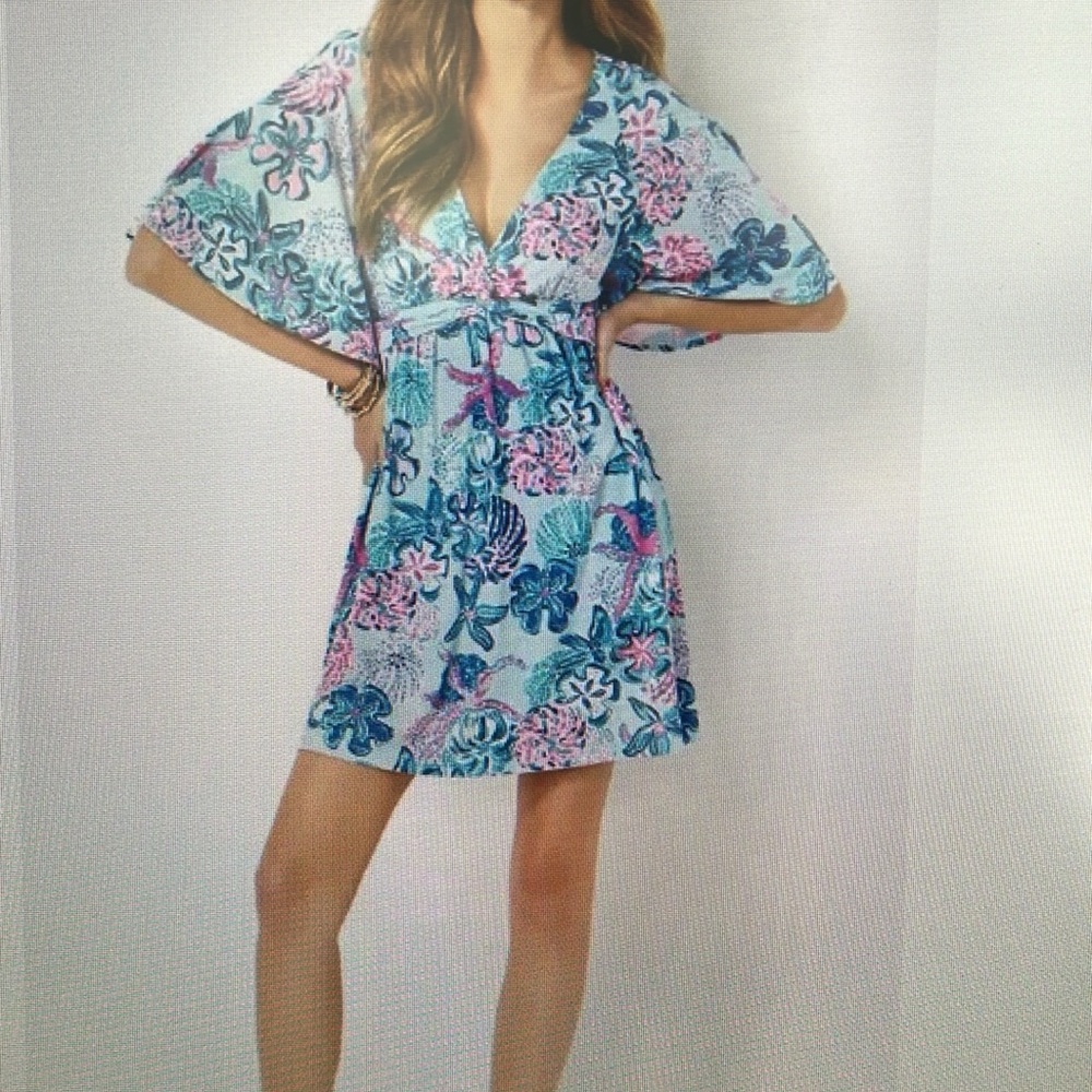 Lilly Pulitzer minka skirted romper small NWT BAHAMAS BEACHCOMBER - Picture 4 of 6